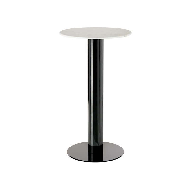 Tube Bartisch Ø60 cm, Schwarz / Weiß