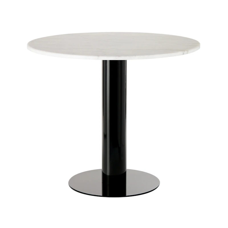 Tube Esstisch Ø90 cm, Schwarz / Weiß