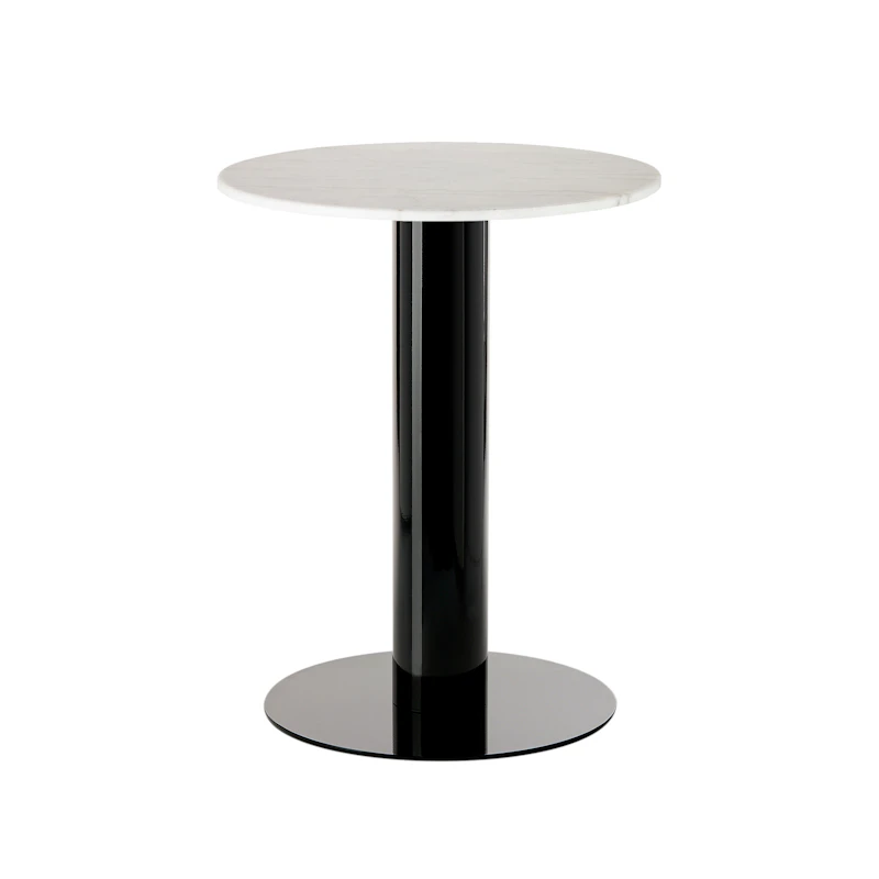 Tube Esstisch Ø60 cm, Schwarz / Weiß