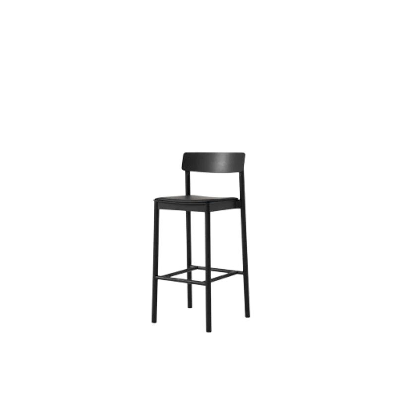 Betty TK17 Bar Stool Black Lacquered Ash/Noble Leather