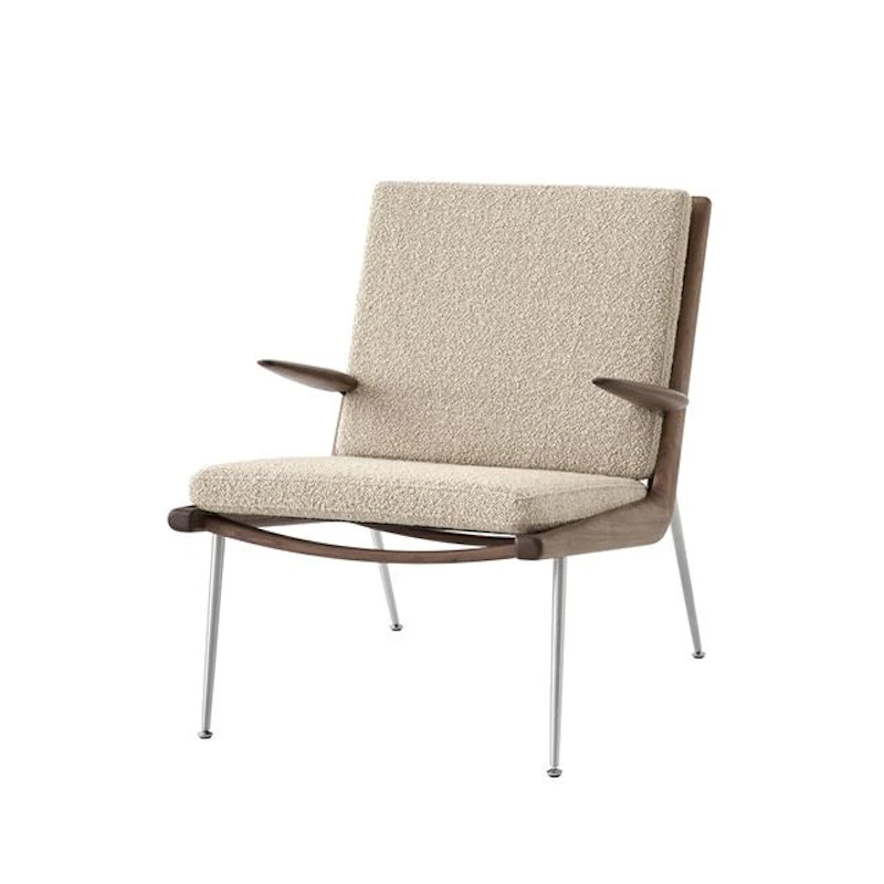 Boomerang HM2 Armchair Walnut/Karakorum 003/Steel