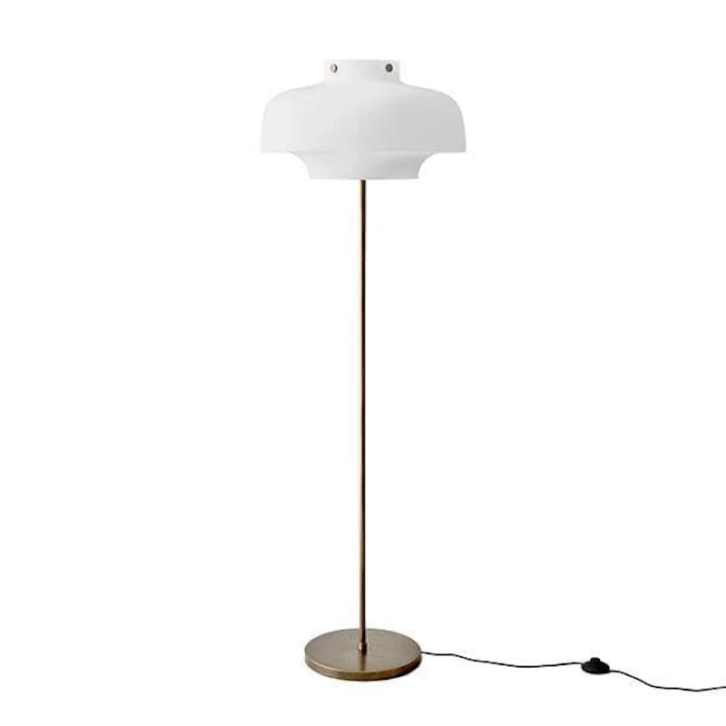 Copenhagen SC14 Floor Lamp Opal Glass & Brass