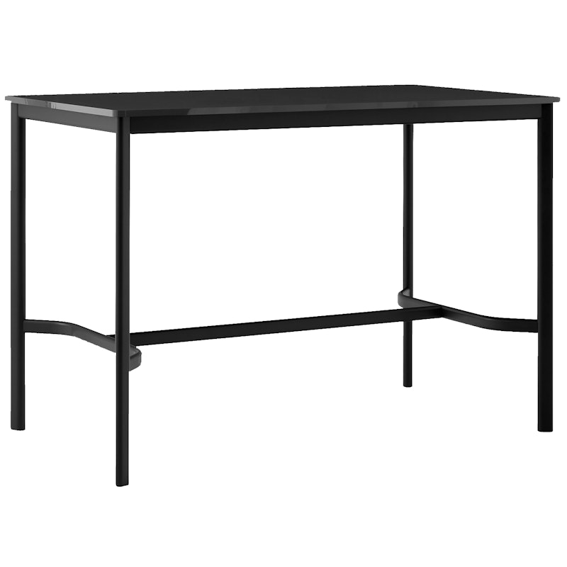 Drip HW112 Bartisch 80x140 cm, Schwarz Laminat / Schwarz