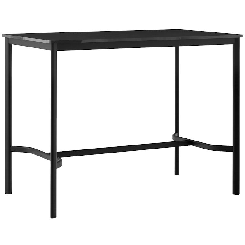 Drip HW114 Bartisch 80x140x105 cm, Schwarz Laminat / Schwarz