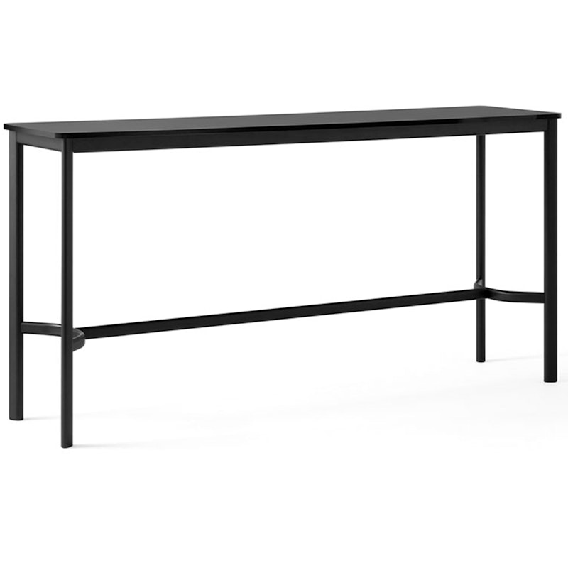 Drip HW61 Bartisch 50x190x95 cm, Schwarz Laminat / Schwarz