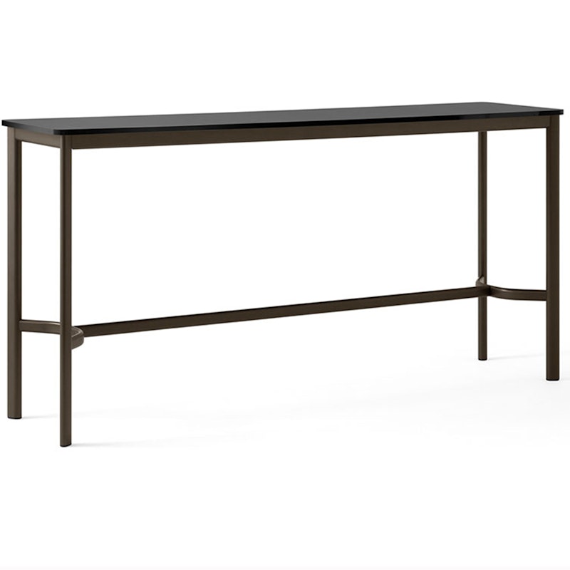 Drip HW61 Bartisch 50x190x95 cm, Schwarz Laminat / Bronzefarben