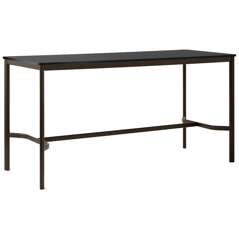 Drip HW62 Bartisch 80x190x95 cm, Schwarz Laminat / Bronzefarben