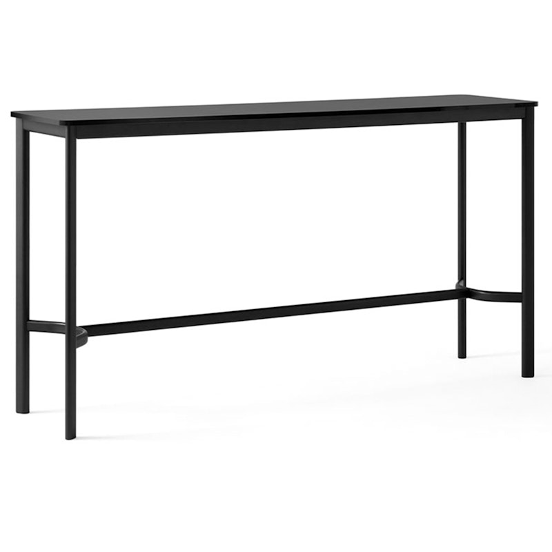 Drip HW63 Bartisch 50x190x105 cm, Schwarz Laminat / Schwarz