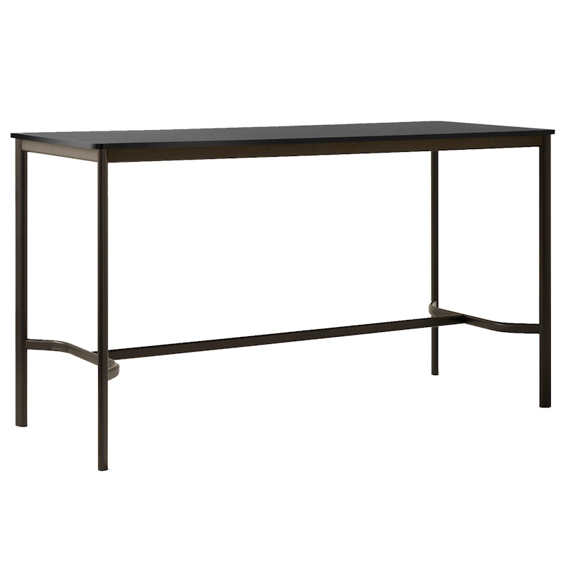 Drip HW64 Bartisch 80x190x105 cm, Schwarz Laminat / Bronzefarben