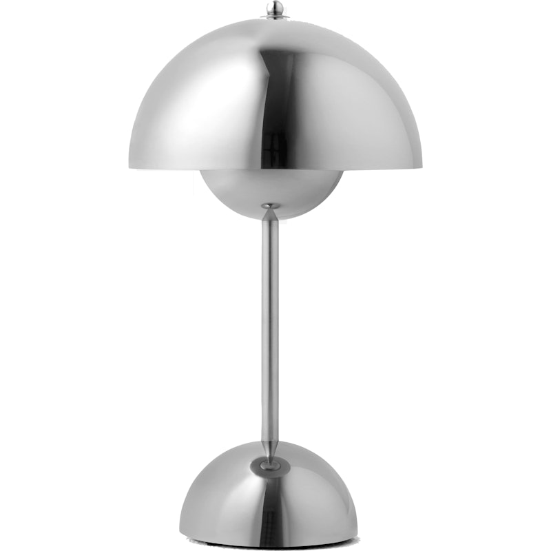 Flowerpot VP9 Tischlampe Tragbar, Chrome-Plated