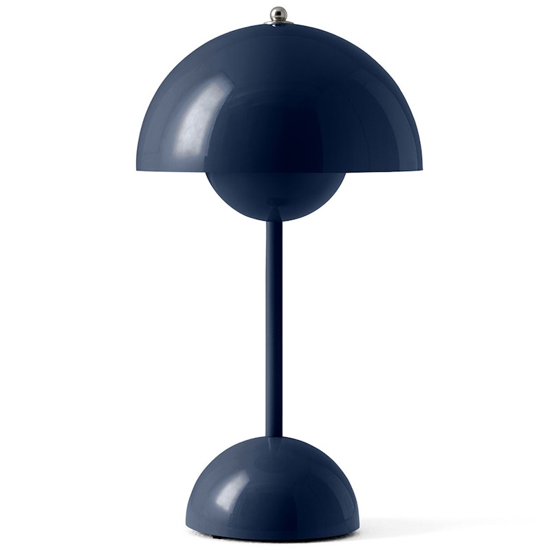 Flowerpot VP9 Tischlampe Tragbar, Steel Blue
