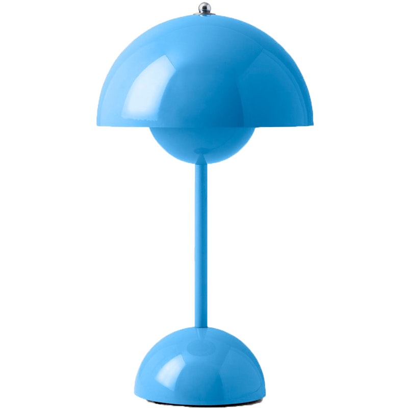 Flowerpot VP9 Tischlampe Tragbar, Swim Blue