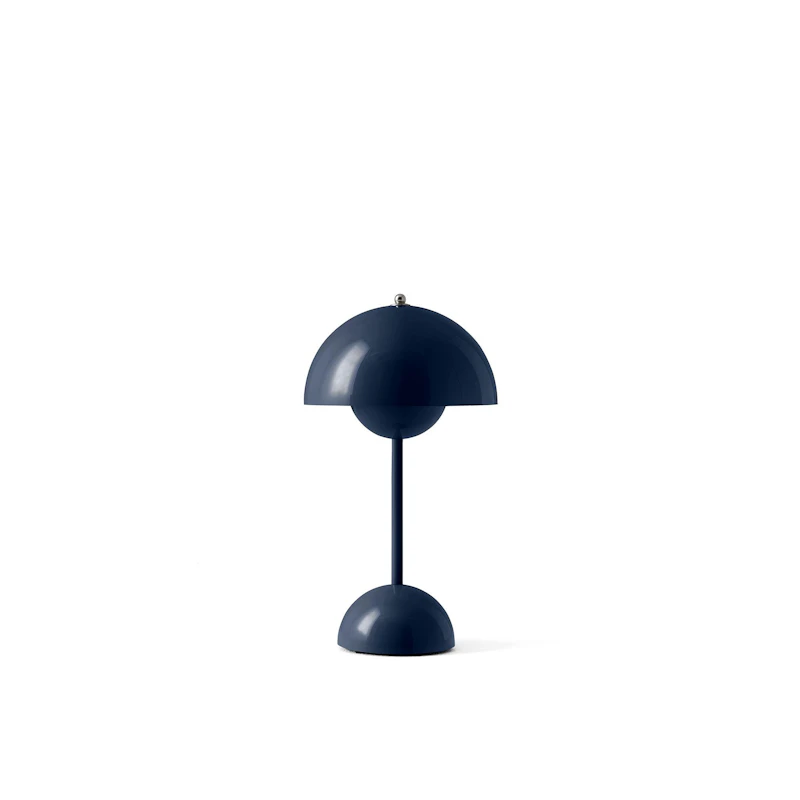 Flowerpot VP9 Tischlampe Tragbar, Steel Blue
