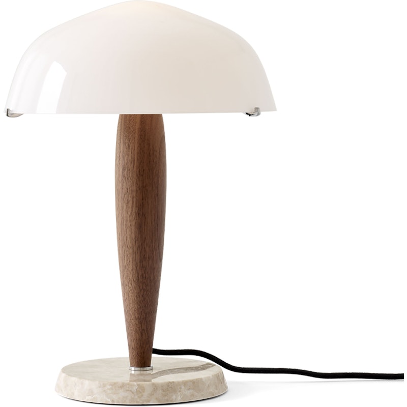 Herman SHY3 Tischlampe, Creme/Walnussfarben