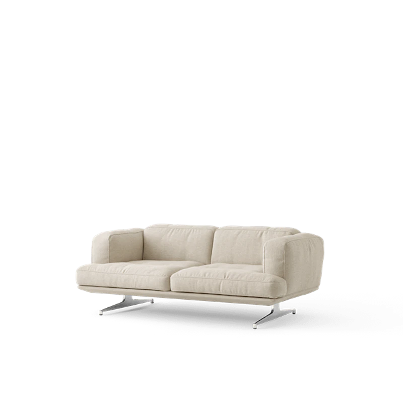 Inland AV22 2-Seater Sofa Clay 0011/Polished Aluminium