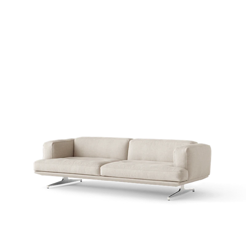 Inland AV23 3-Seater Sofa Clay 0011/Polished Aluminium