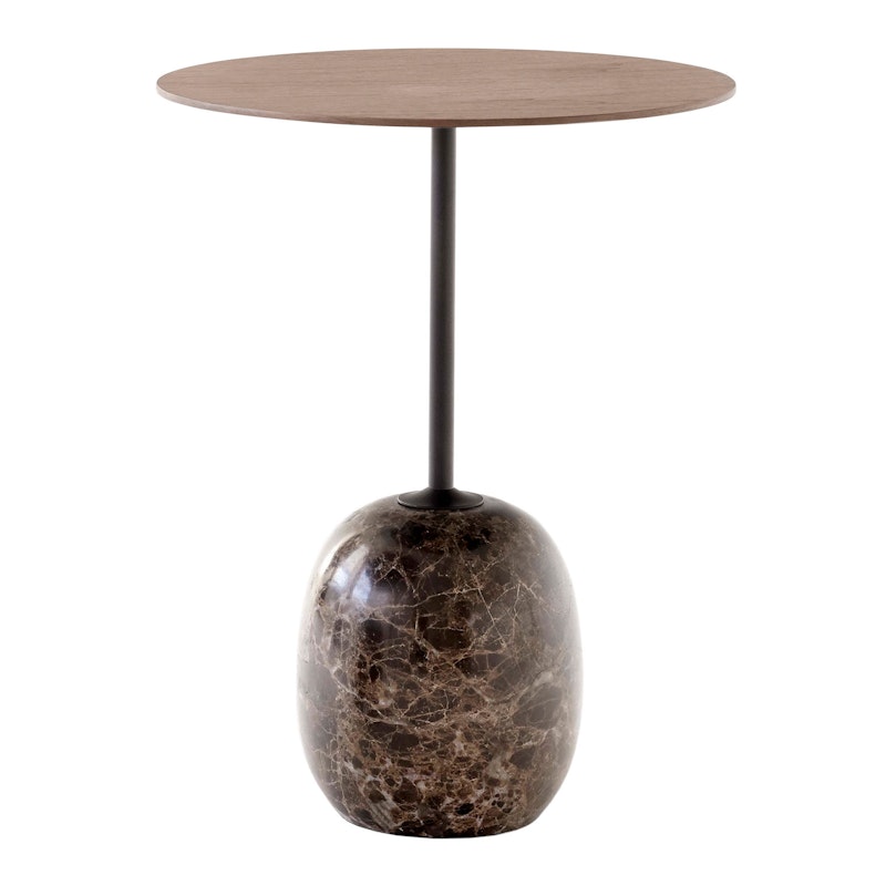 Lato LN8 Tisch 40 cm, In Lackiertem Walnussholz / Emparador Marble