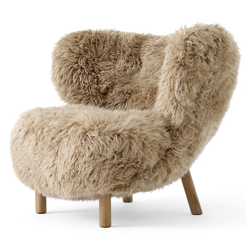 Lilla Petra VB1 Loungesessel, Schaffell Honey / Eiche Geölt