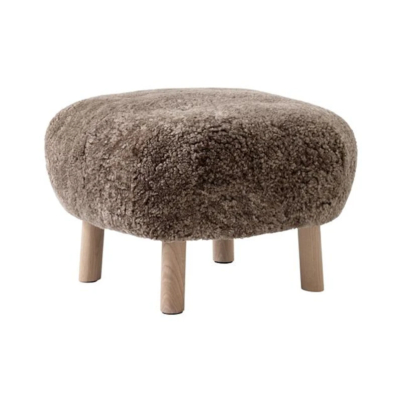 Little Petra ATD1 Pouf Sheepskin Sahara/Oiled Oak