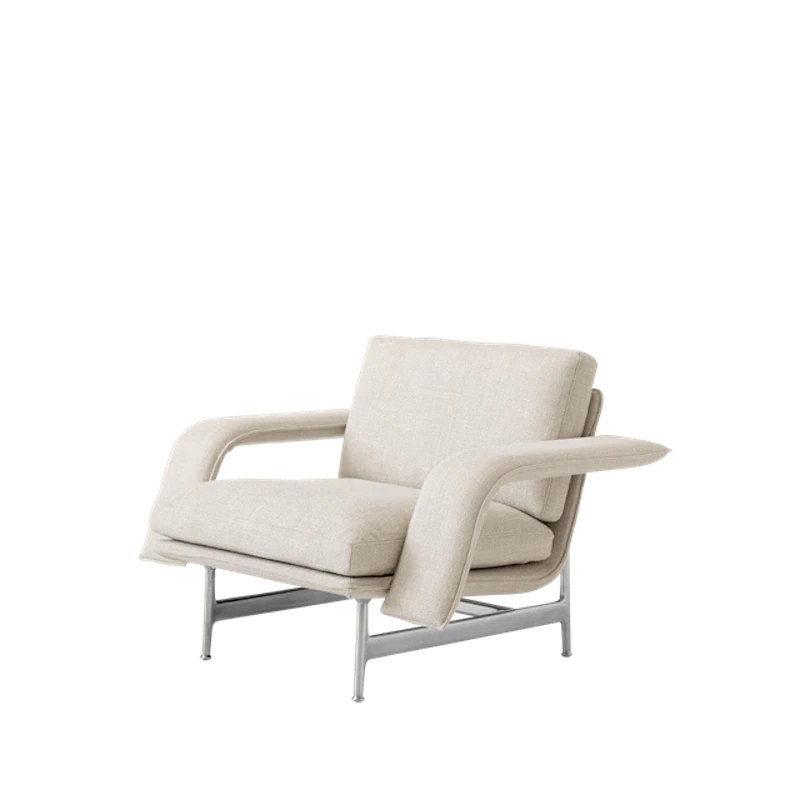 Meantime AV29 Lounge Chair Sofa Polished Aluminium/Ecriture 0210