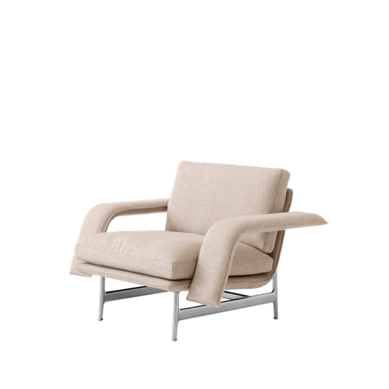 Meantime AV29 Lounge Chair Sofa Polished Aluminium/Hallingdal 0220