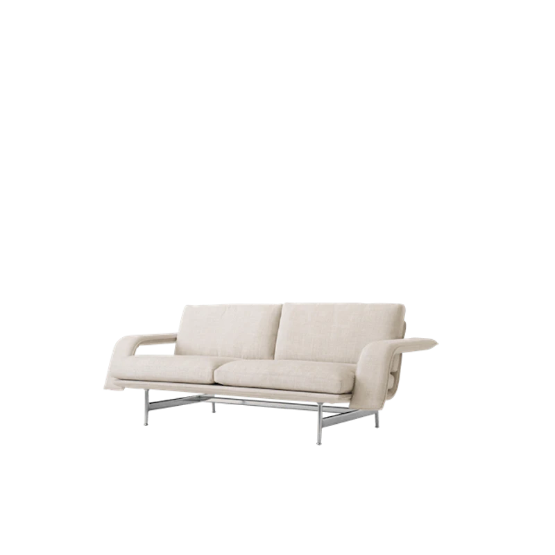 Meantime AV30 2-Seater Sofa Polished Aluminium/Ecriture 0210