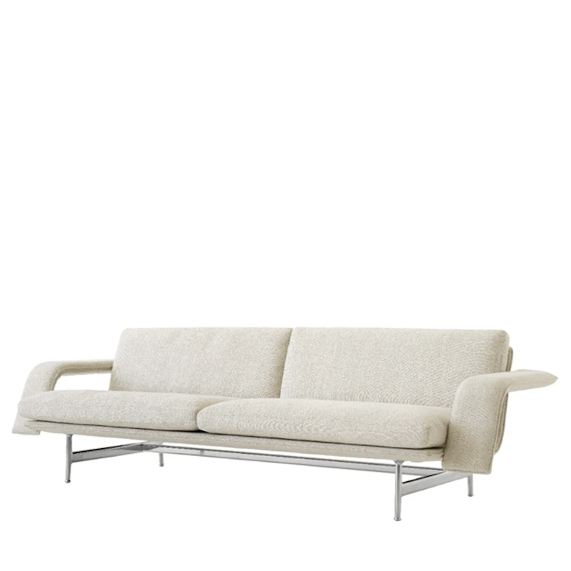 Meantime AV31 3-Seater Sofa Polished Aluminium/Ecriture 0210