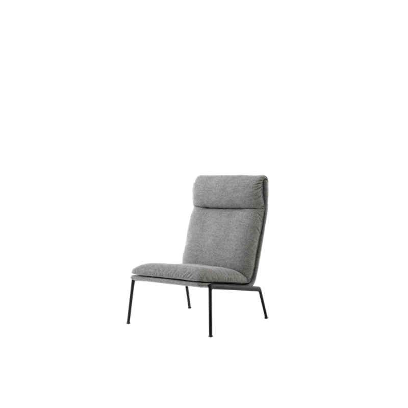 Muno LN16 Armchair with High Back Warm Black/Hallingdal 0126