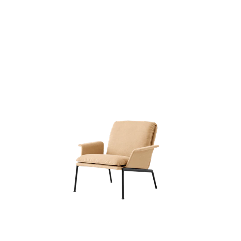 Muno LN19 Armchair with Armrests Warm Black/Clay 0007