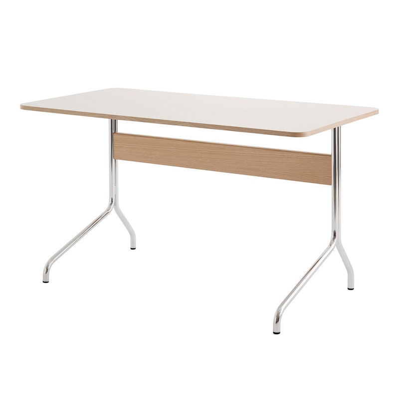 Pavilion AV16 Schreibtisch, Mushroom / Oak / Chrome Legs