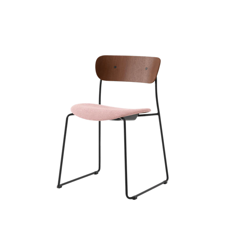 Pavilion AV52 Dining Chair Upholstered Seat Black/Ecriture