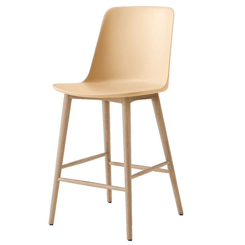 Rely HW128 Hohe Rückenlehne 65 cm, In Lackierter Eiche / Beige Sand