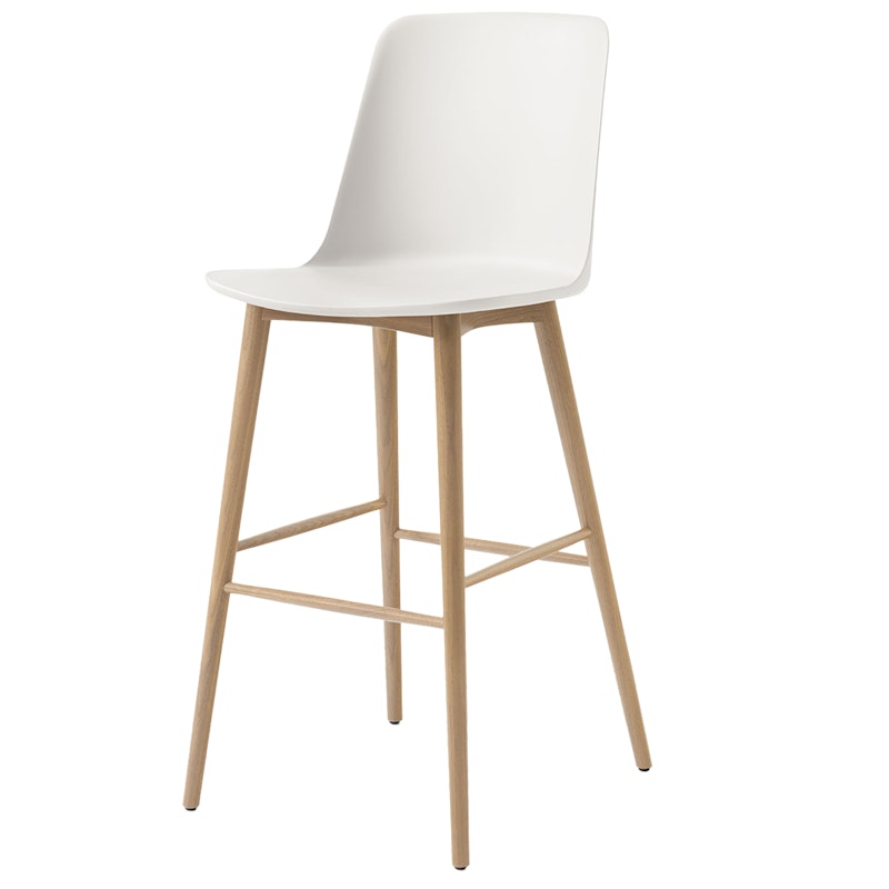 Rely HW133 Hohe Rückenlehne 75 cm, In Lackierter Eiche / Weiß