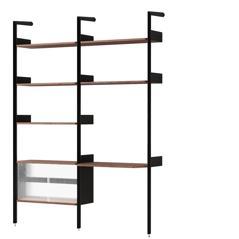 Rombe IF2/IF6 Regalsystem Config D, Walnussfarben