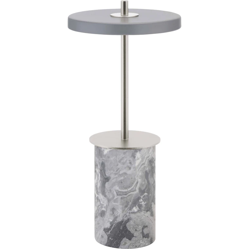 Asteria Move Mini Tischlampe Tragbar, Grauer Marmor / Stahl