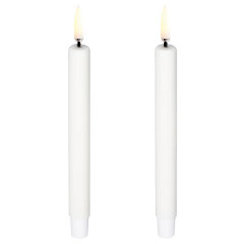 LED Mini Stabkerze Nordic White 2-er Set, 1,3 x 13,8 cm