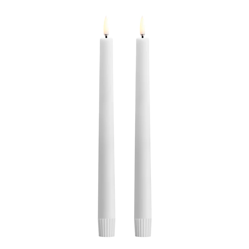 LED Stabkerze 25,5 cm 2-er Set, Nordic White