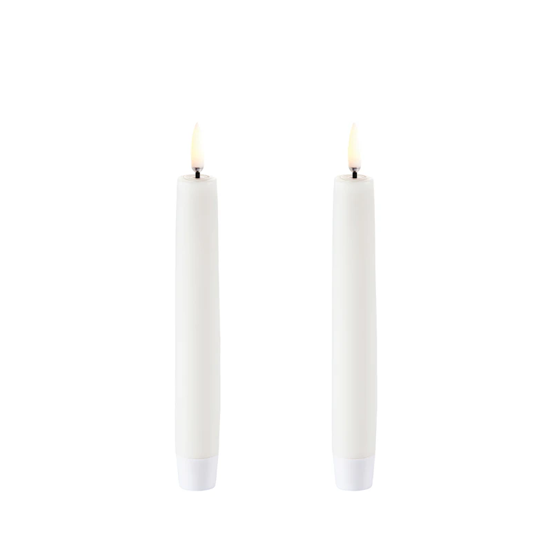 LED Stabkerze 15,5 cm 2-er Set, Nordic White