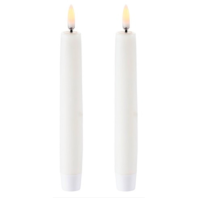 LED Stabkerze Nordic White 2-er Set, 2,3x15,5 cm