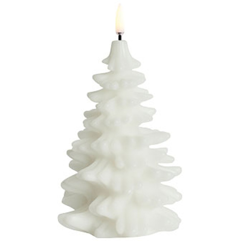 Led-Kerze Weihnachtsbaum 10x15 cm, Nordic White