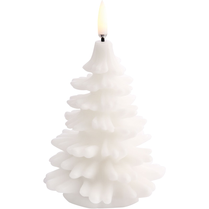 Led-Kerze Weihnachtsbaum 9x12 cm, Nordic White