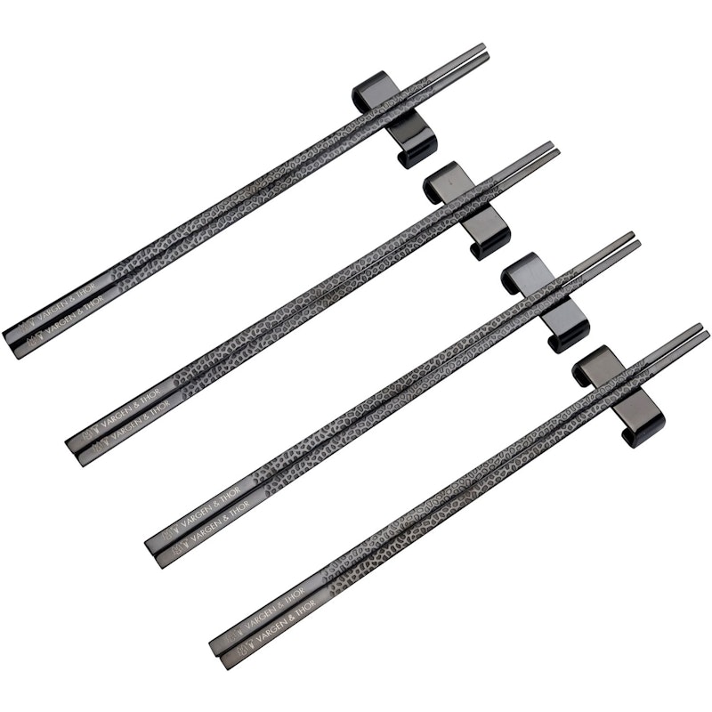 Kito Essstäbchen 4-er Set, Schwarz