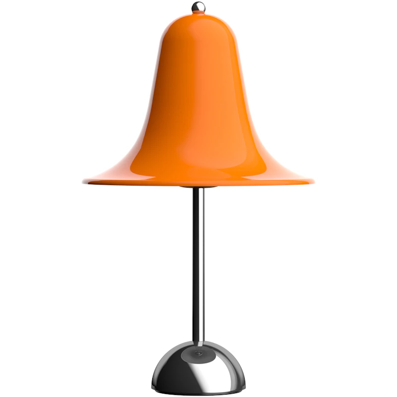 Pantop Tischlampe Ø23, Chrom / Vivid Orange