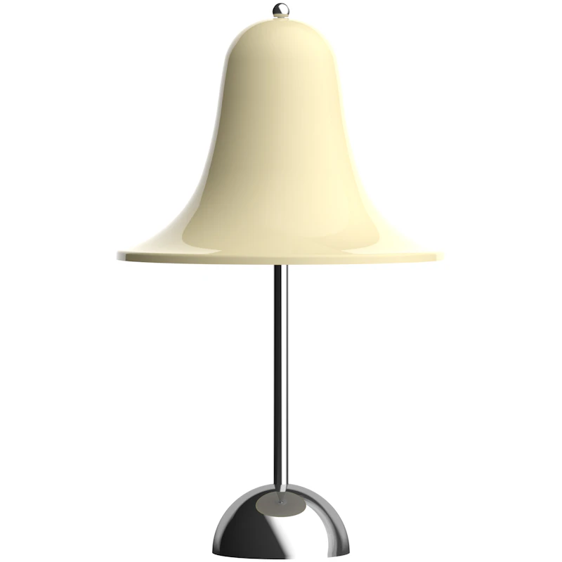 Pantop Tischlampe Tragbar Ø18, Chrom / Cream White