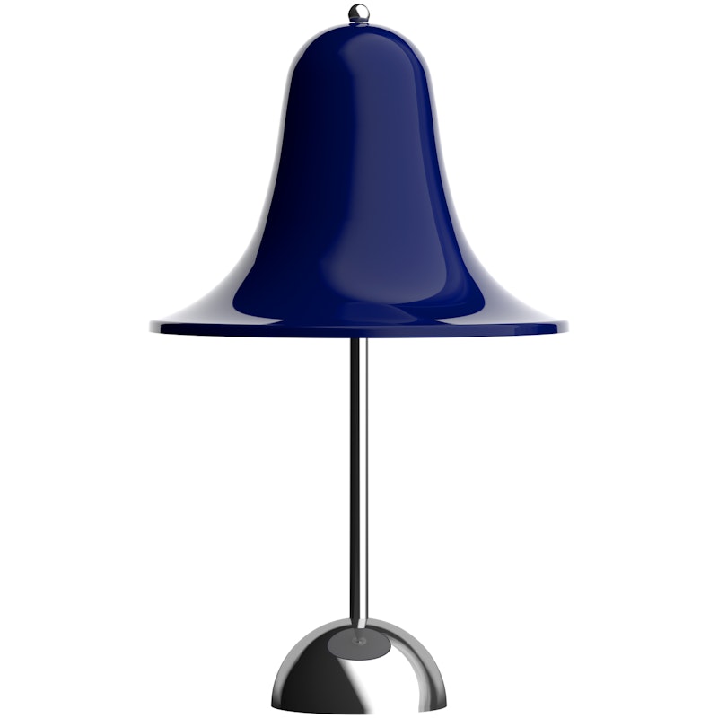 Pantop Tischlampe Tragbar Ø18, Chrom / Night Blue