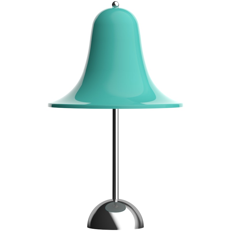 Pantop Tischlampe Tragbar Ø18, Chrom / Light Teal