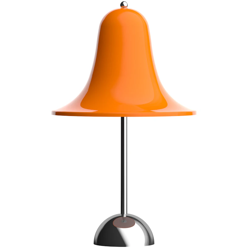 Pantop Tischlampe Tragbar Ø18, Chrom / Vivid Orange