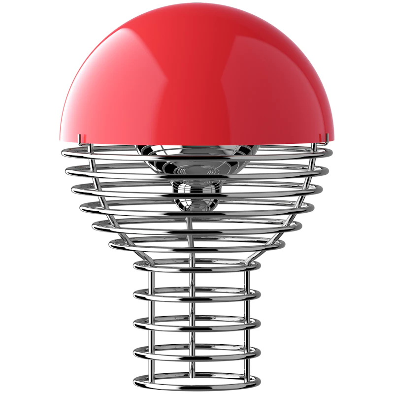 Wire Tischlampe Tragbar Ø18, Rot
