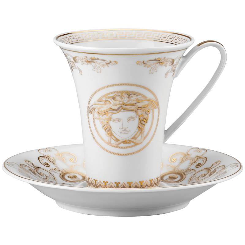 Medusa Gala Kaffeetasse mit Unterteller, 18 cl