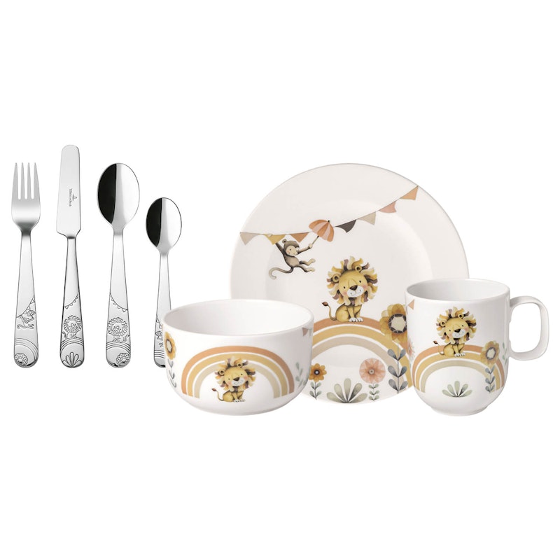 Boho Kids Kindergeschirr-Set, 7-teilig, Beige
